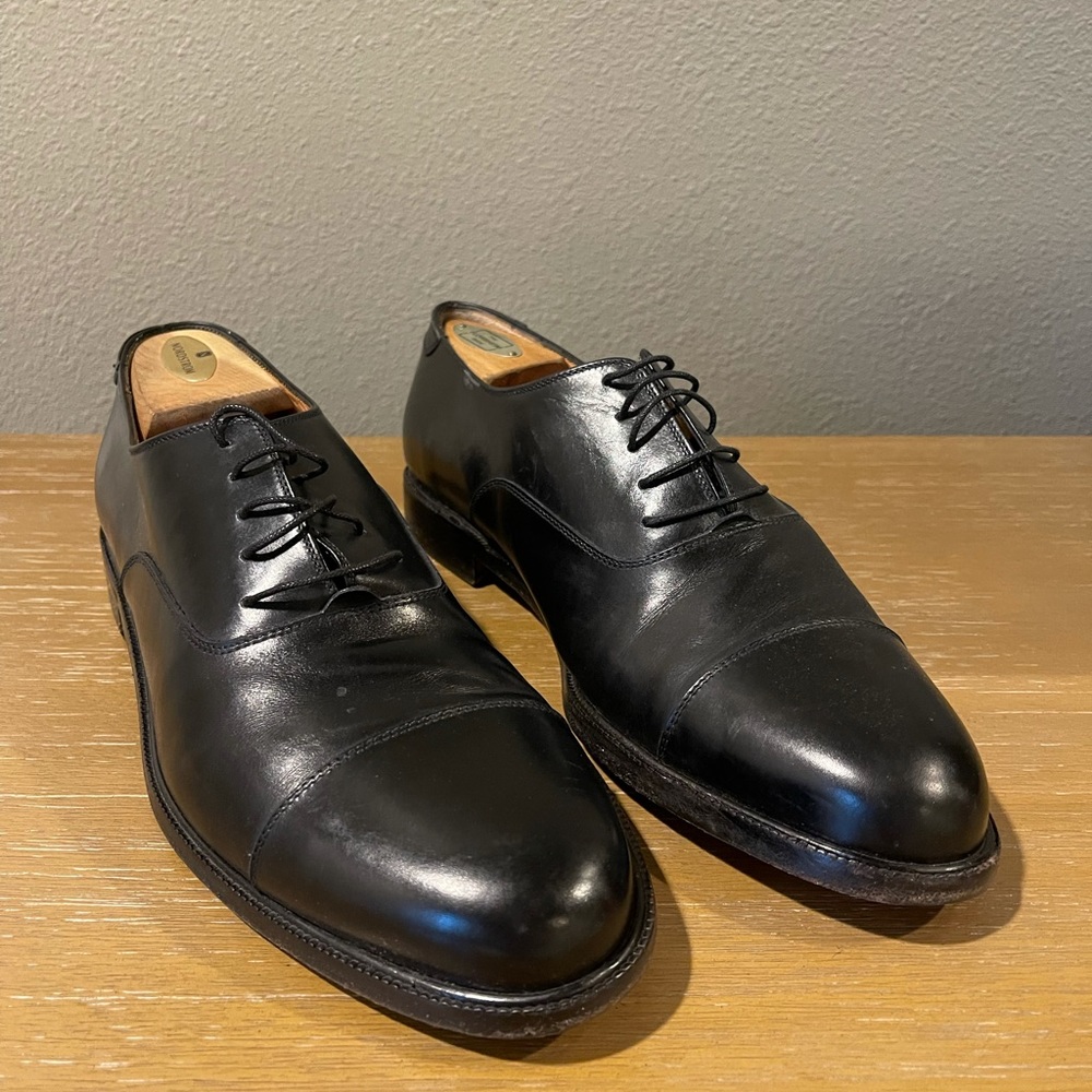 Sergio Ferragamo Black Leather Dress Shoes